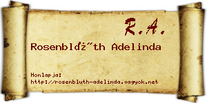 Rosenblüth Adelinda névjegykártya